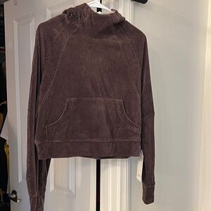 lululemon athletica Corduroy Cowl Neck Sweater in Brown